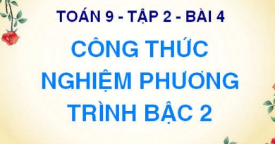 Công thức nghiệm của phương trình bậc 2 một ẩn, lý thuyết và bài tập - Toán 9 tập 2 bài 4
